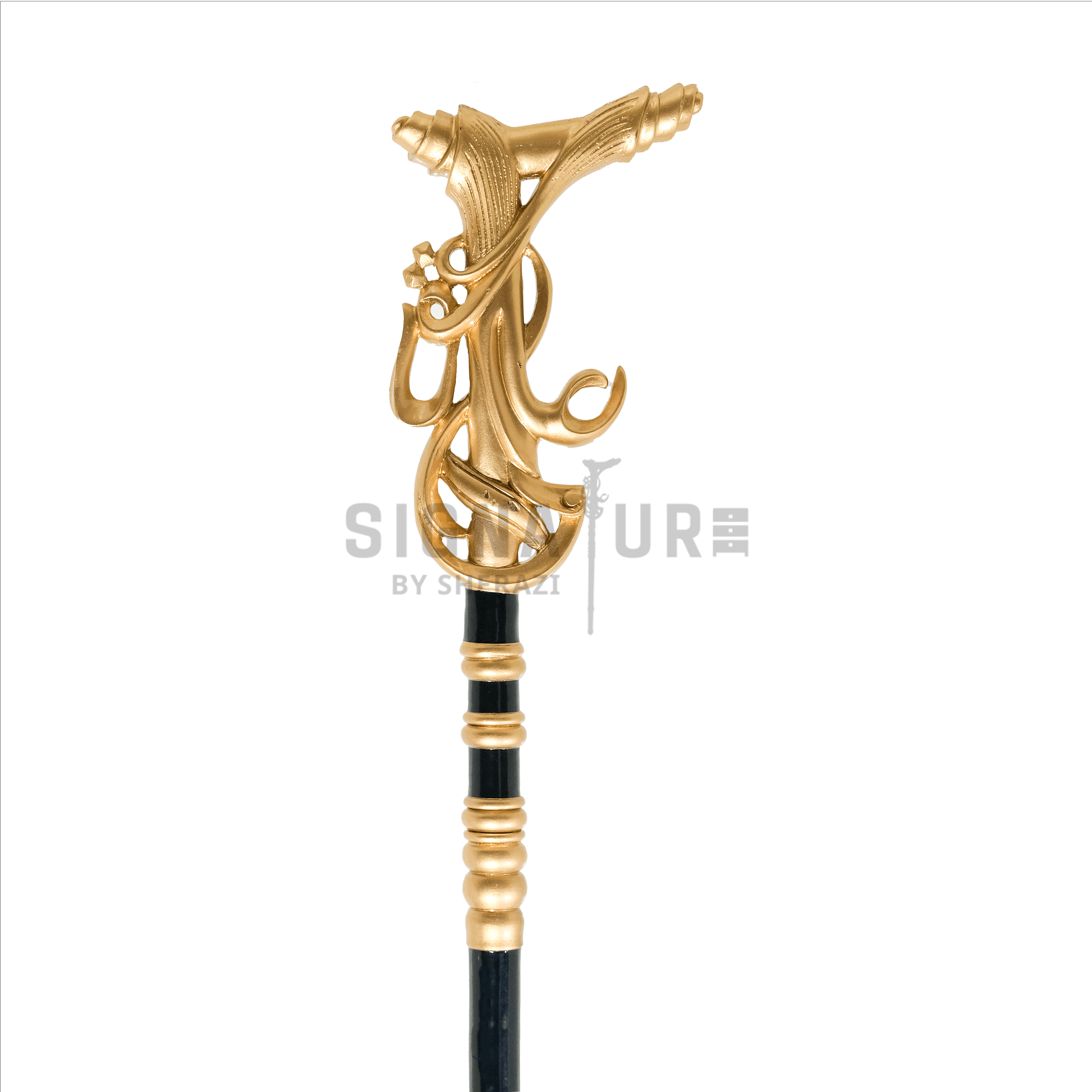 Haq Ali Wooden Stick Gold and Black
