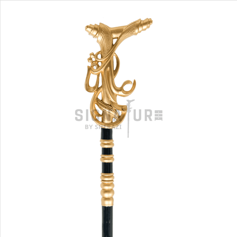 Haq Ali Wooden Stick Gold and Black